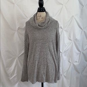 Super Soft Cowlneck tunic sweater w/semi open back